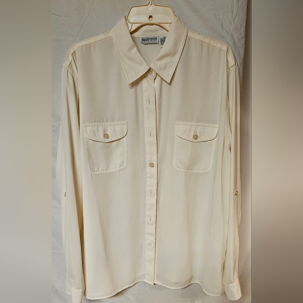 Apparenza Ivory Button-Up Blouse - image 1